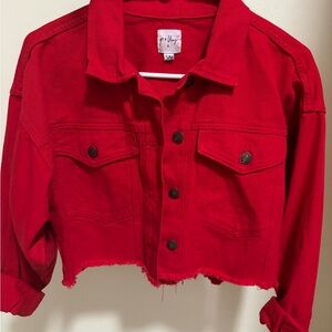 Princess Polly Red Denim Jacket